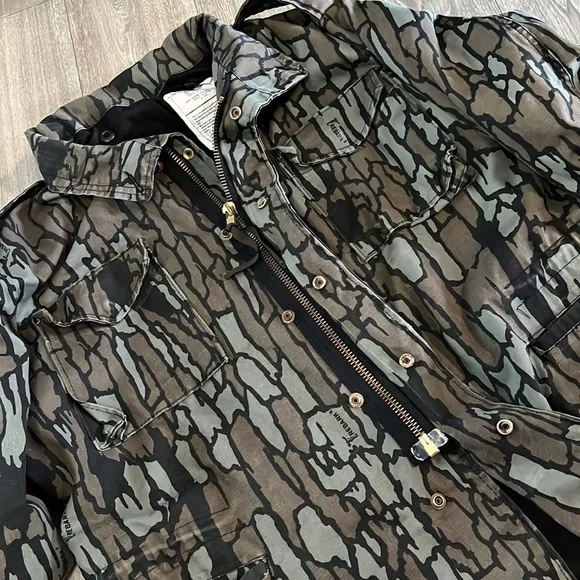 M-65 Tree Bark pattern field jacket men’s sz L, as is - Picture 10 of 16